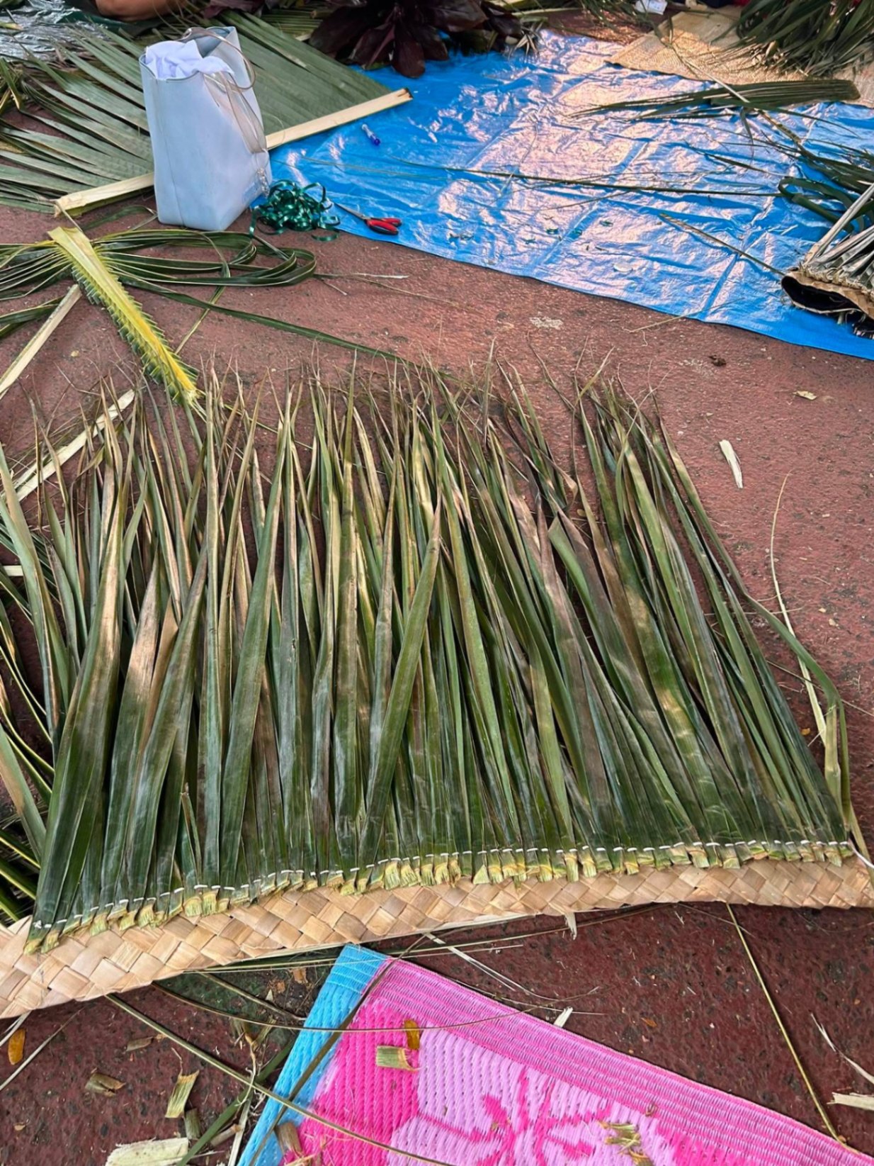 Feuilles tressées prêtes pour les costumes